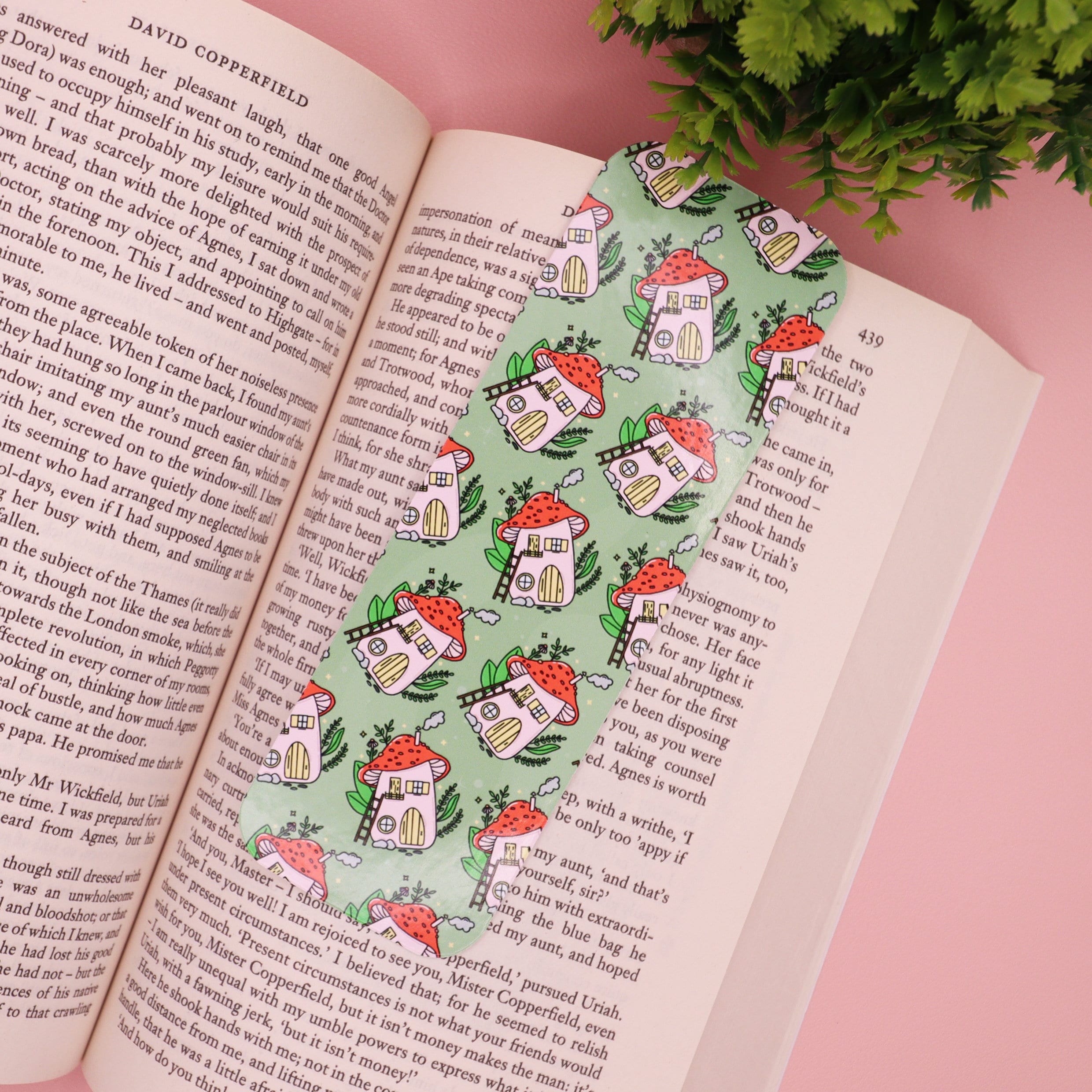 Cottagecore Mushroom House Bookmarks