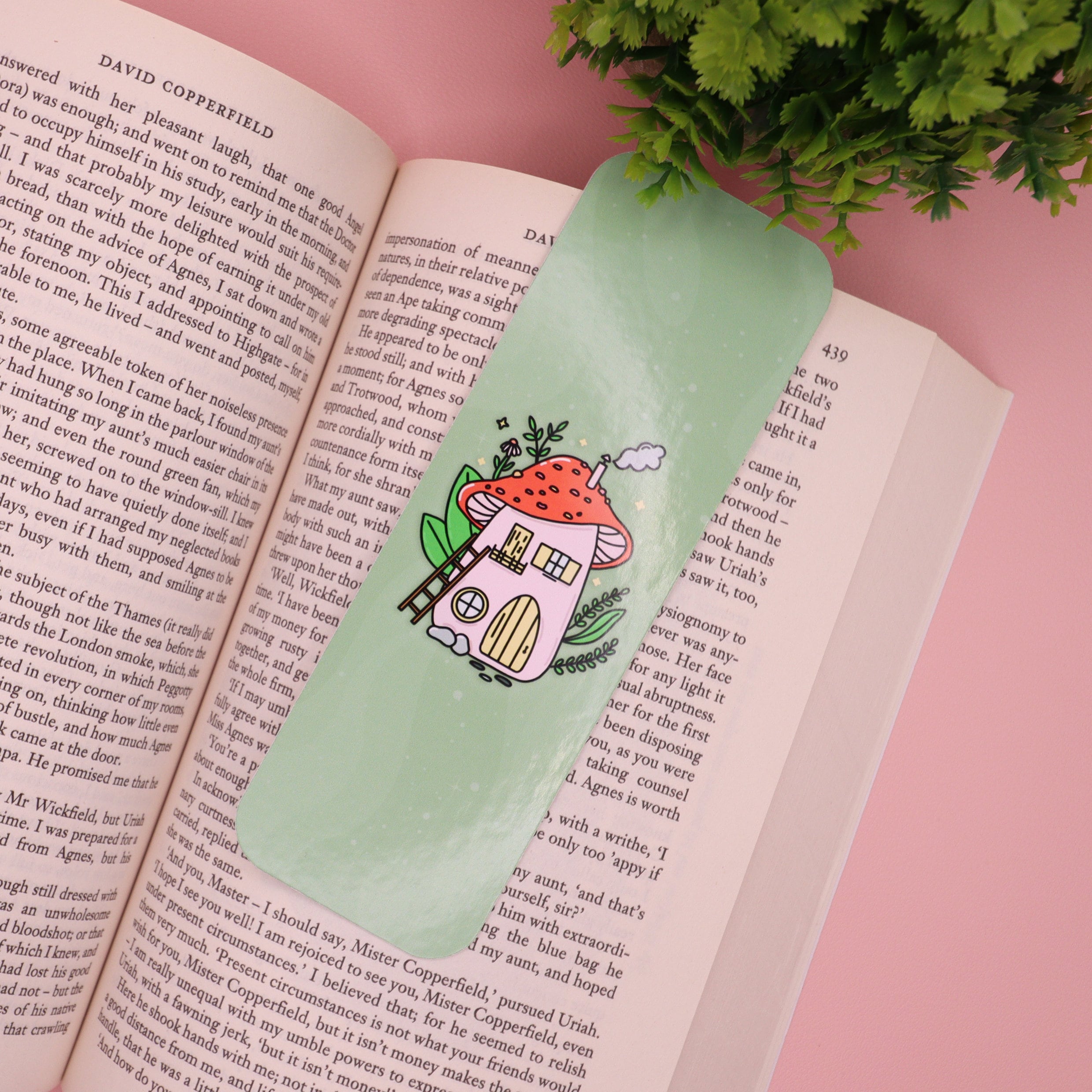 Cottagecore Mushroom House Bookmarks