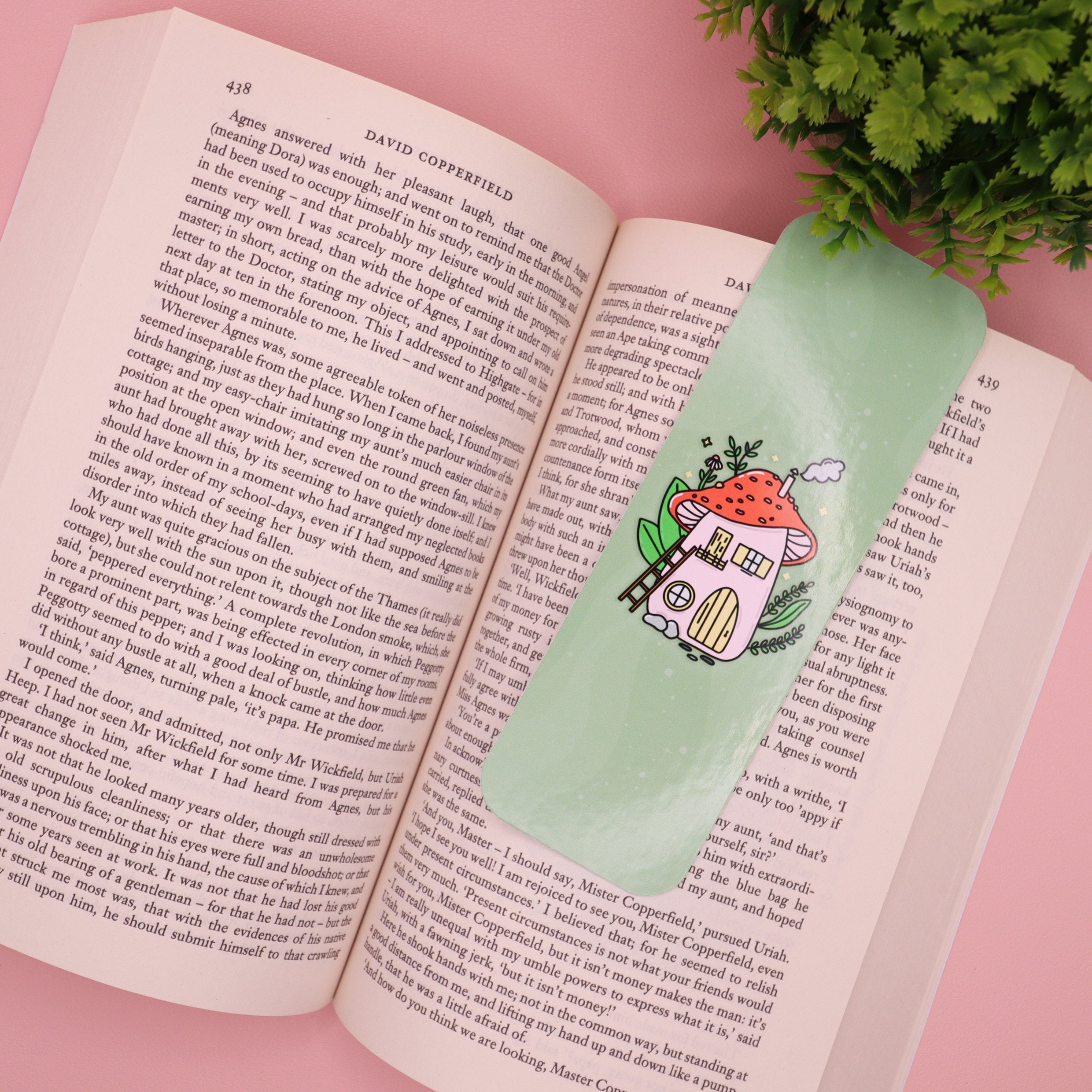 Cottagecore Mushroom House Bookmarks