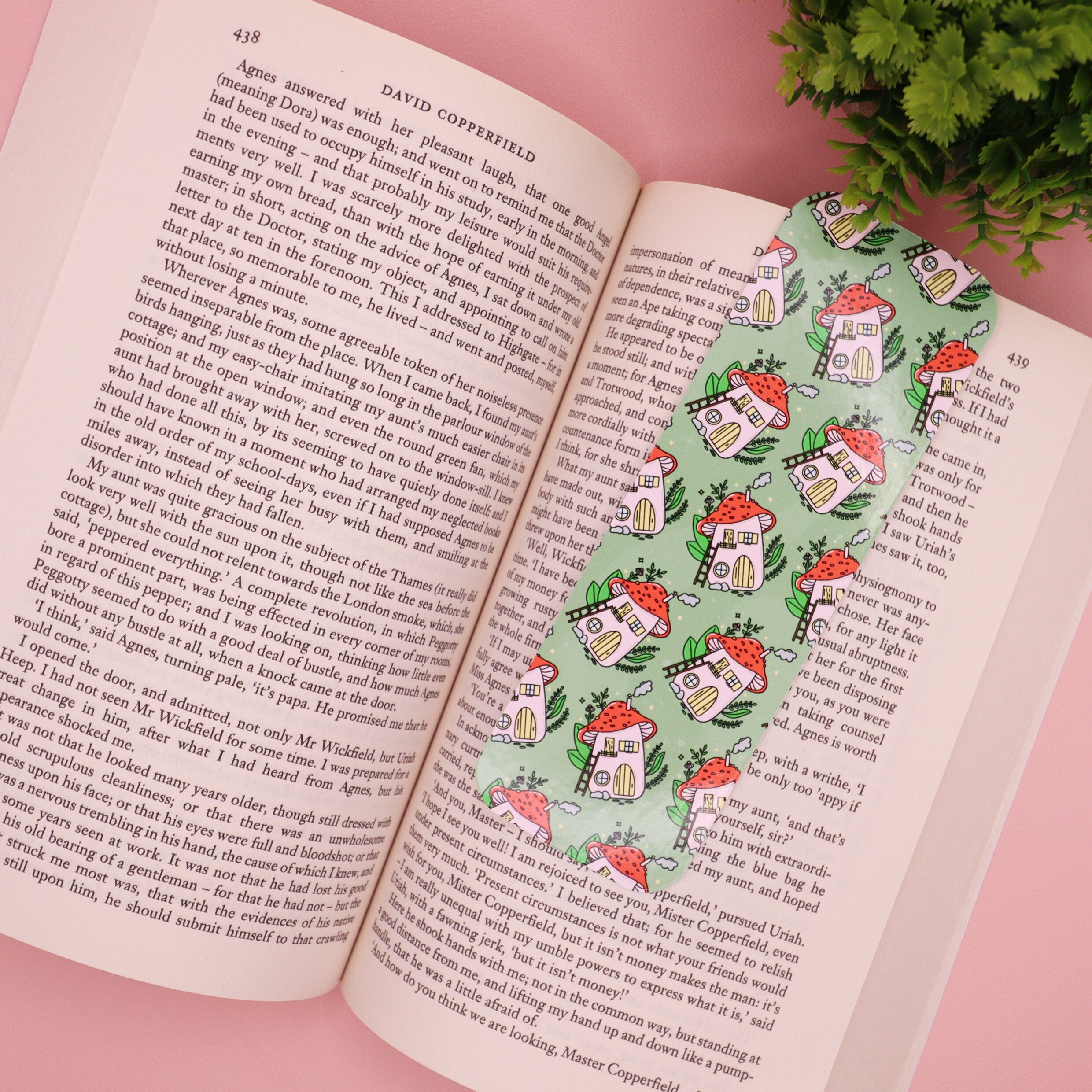 Cottagecore Mushroom House Bookmarks